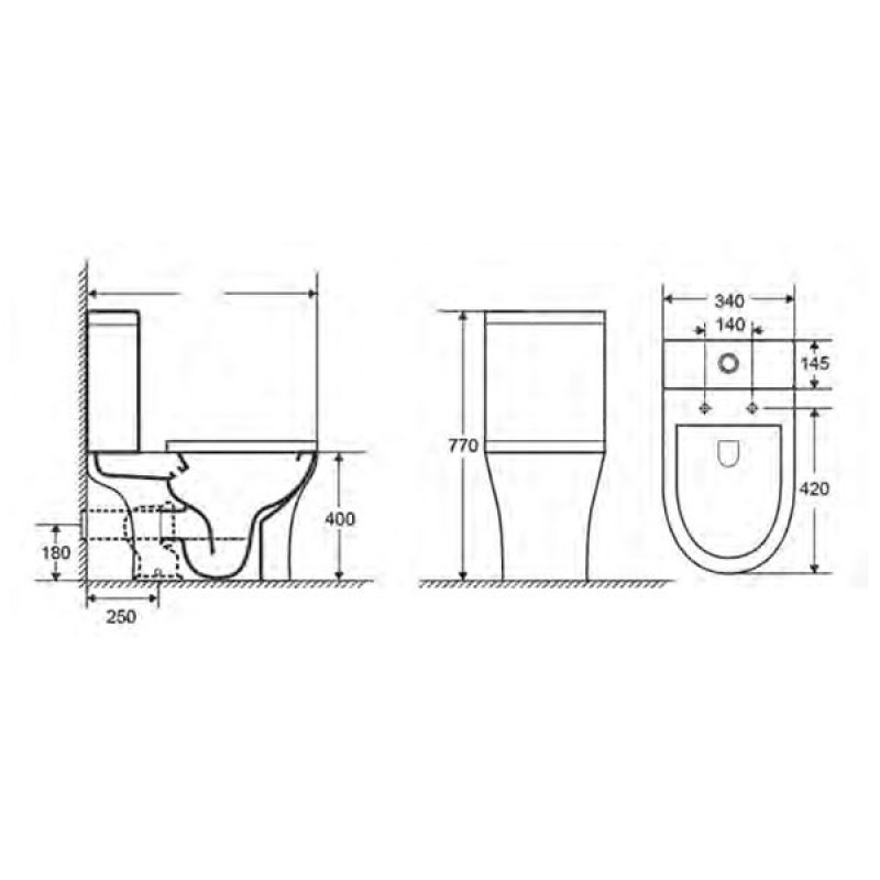 Λεκάνη Ceramita Viral Rimless 65x34