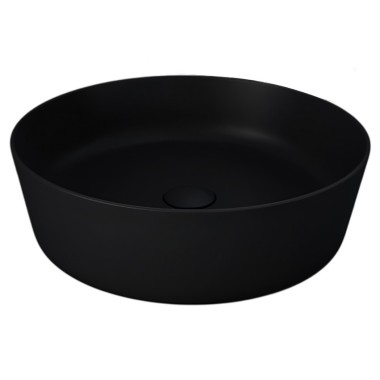 Rak Feeling Round, Επικαθήμενος Νιπτήρας, 42cm, Black Matt, FEECT4200504A