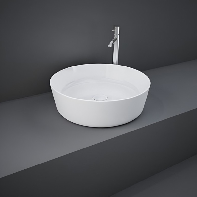 Rak Ceramics Feeling, Επιτραπέζιος Νιπτήρας, White Gloss, Φ42 cm, FEECT4200AWHA