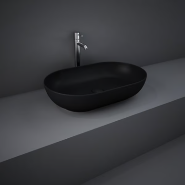 Rak Feeling Oval, Eπιτραπέζιος Νιπ΄τηρας, 55X35 cm, Black Matt, FEECT5500504A