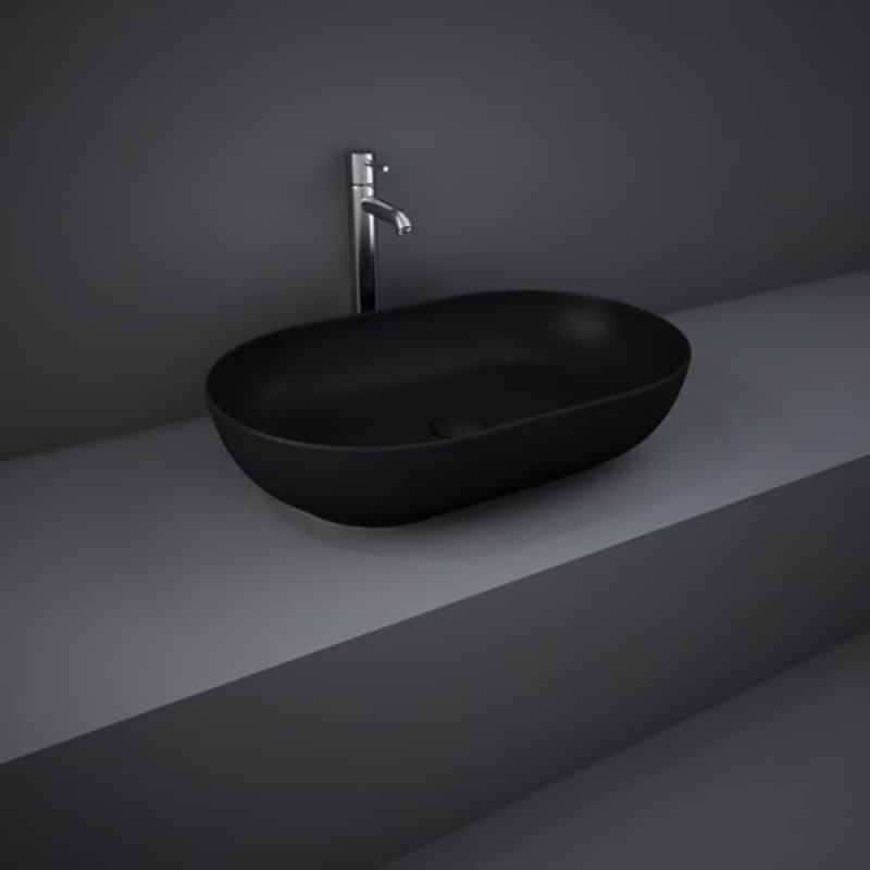 Rak Feeling Oval, Eπιτραπέζιος Νιπ΄τηρας, 55X35 cm, Black Matt, FEECT5500504A