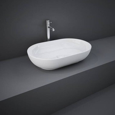 Rak Ceramics, Eπιτραπέζιος Oval Νιπτήρας, 55X35 cm,White Gloss, FEECT5500AWHA