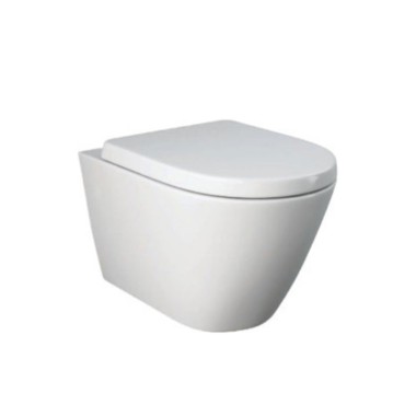 Rak Ceramics Feeling, Kρεμαστή Λεκάνη Rimless + Κάλυμμα Soft Close, White Matt, RST23500A - RST2301500A