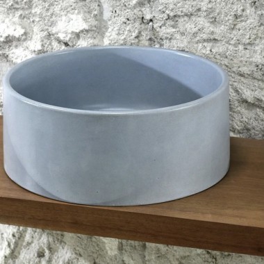 Roberto Tiranto, Τσιμεντένιος Eπικαθήμενος Νιπτήρας, Smoke Blue, Φ38 cm, Oi / S04