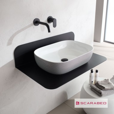 SCARABEO PLANA 80 ΚΡΕΜΑΣΤΟ ΕΠΙΠΛΟ ΧΩΡΙΣ ΝΙΠΤΗΡΑ, BLACK MATT, 2552-NROP.
