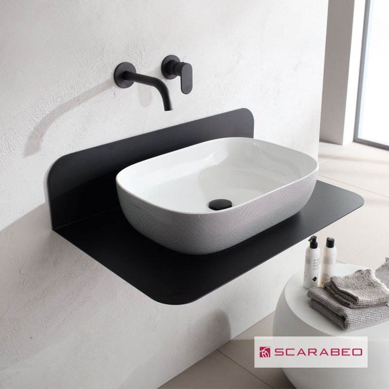 SCARABEO PLANA 80 ΚΡΕΜΑΣΤΟ ΕΠΙΠΛΟ ΧΩΡΙΣ ΝΙΠΤΗΡΑ, BLACK MATT, 2552-NROP.