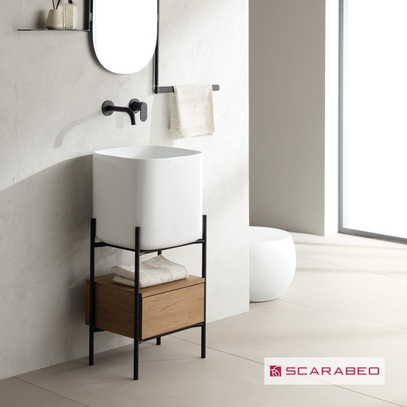 SCARABEO LAILA "S" 45| LO-BOX ΕΠΙΠΛΟ ΜΕ ΣΥΡΤΑΡΙ ROVERE ΚΑΙ ΝΙΠΤΗΡΑ MOON (WHITE), ΓΙΑ ΕΠITOIXH ΜΠΑΤΑΡΙΑ, 270105-NR0P89 + 5503-300
