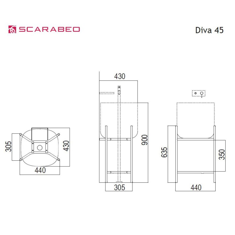 SCARABEO LAILA "S" 45| SHELF ΕΠΙΠΛΟ ΜΕ ΡΑΦΙ ΚΑΙ ΝΙΠΤΗΡΑ MOON (WHITE), ΓΙΑ ΕΠΙΤΟΙΧΗ ΜΠΑΤΑΡΙΑ, 270109-ΝR0P300 + 5503-300