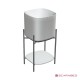 SCARABEO LAILA "S" 45| SHELF ΕΠΙΠΛΟ ΜΕ ΡΑΦΙ ΚΑΙ ΝΙΠΤΗΡΑ MOON (WHITE), ΓΙΑ ΕΠΙΤΟΙΧΗ ΜΠΑΤΑΡΙΑ, 270109-ΝR0P300 + 5503-300