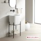 SCARABEO LAILA "S" 45| SHELF ΕΠΙΠΛΟ ΜΕ ΡΑΦΙ ΚΑΙ ΝΙΠΤΗΡΑ MOON (WHITE), ΓΙΑ ΕΠΙΤΟΙΧΗ ΜΠΑΤΑΡΙΑ, 270109-ΝR0P300 + 5503-300