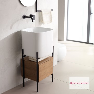 SCARABEO LAILA "S" 45| HI-BOX ΕΠΙΠΛΟ ΜΕ ΣΥΡΤΑΡΙ ROVERE ΚΑΙ ΝΙΠΤΗΡΑ MOON (WHITE), ΓΙΑ ΕΠITOIXH ΜΠΑΤΑΡΙΑ, 270111-NR0P89 + 5503-300