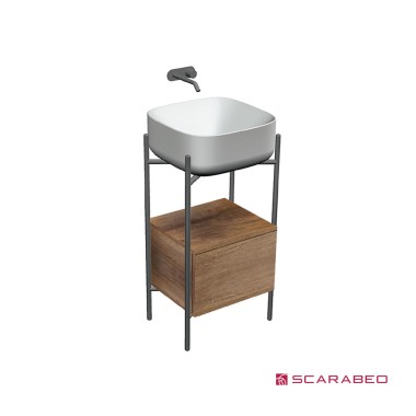 SCARABEO LAILA "T" 45| HI-BOX ΕΠΙΠΛΟ ΜΕ ΣΥΡΤΑΡΙ ROVERE ΚΑΙ ΝΙΠΤΗΡΑ MOON (WHITE), ΓΙΑ ΕΠΙΤΟΙΧΗ ΜΠΑΤΑΡΙΑ, 270211-NROP89 + 5501-300