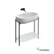 SCARABEO LAILA 75 / SHELF ΕΠΙΠΛΟ ΜΕ ΡΑΦΙ ΚΑΙ ΝΙΠΤΗΡΑ MOON (WHITE), ΓΙΑ ΕΠΙΤΟΙΧΗ ΜΠΑΤΑΡΙΑ, 270310-ΝR0P300 + 5502-300