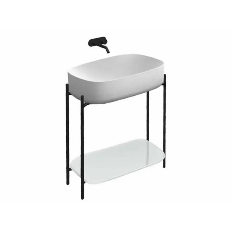 SCARABEO LAILA 75 / HI-BOX, ΕΠΙΠΛΟ ΜΕ ΣΥΡΤΑΡΙ ROVERE ΚΑΙ ΝΙΠΤΗΡΑ MOON (WHITE), ΓΙΑ ΕΠΙΤΟΙΧΗ ΜΠΑΤΑΡΙΑ, 270312-ΝR0P89 + 5502-300 