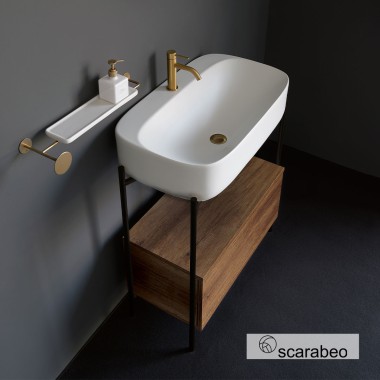 SCARABEO LAILA 75 / HI-BOX, ΕΠΙΠΛΟ ΜΕ ΣΥΡΤΑΡΙ ROVERE ΚΑΙ ΝΙΠΤΗΡΑ MOON (WHITE), ΓΙΑ ΕΠΙΚΑΘΗΜΕΝΗ ΜΠΑΤΑΡΙΑ, 270312-ΝR0P89-5505-300