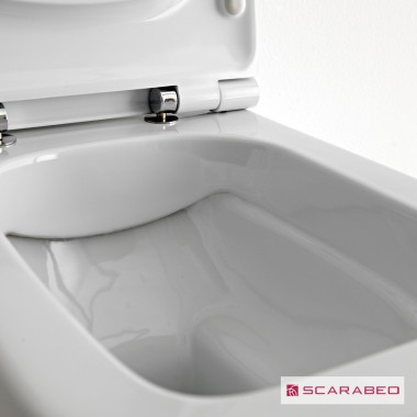 Scarabeo Teorema 5126 Clean Flush, Κρεμαστή Λεκάνη Rimless, με Κάλυμμα Slim Soft Close (Αποσπώμενο), 52 cm, White, 512600SC-300