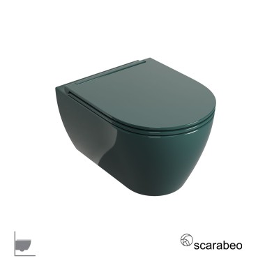SCARABEO GLAM TWIST ΚΡΕΜΑΣΤΗ ΛΕΚΑΝΗ RIMLESS, ΚΑΛΥΜΑ SOFT CLOSE, GLOSSY MUSK, 520100SC-900G