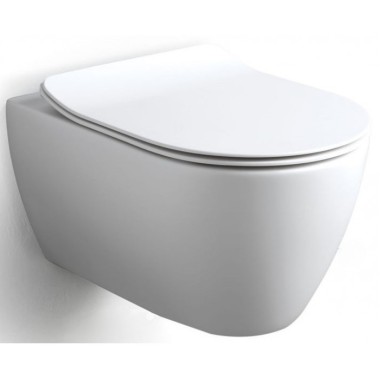 SCARABEO MOON CLEAN FLUSH ΚΡΕΜΑΣΤΗ ΛΕΚΑΝΗ, ΚΑΛΥΜΜΑ SOFT CLOSE, PEARL, ΛΕΥΚΟ ΜΑΤ, 552000SC-301