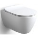 SCARABEO MOON CLEAN FLUSH ΚΡΕΜΑΣΤΗ ΛΕΚΑΝΗ, ΚΑΛΥΜΜΑ SOFT CLOSE, PEARL, ΛΕΥΚΟ ΜΑΤ, 552000SC-301