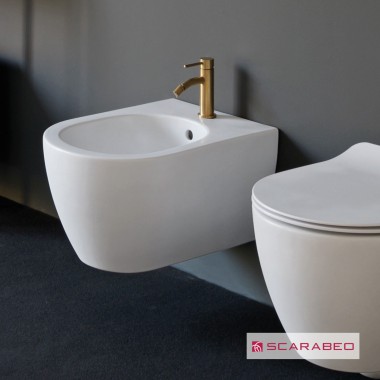 SCARABEO MOON CLEAN FLUSH ΜΠΙΝΤΕ ΚΡΕΜΑΣΤΟ PEARL, WHITE MATT (ΛΕΥΚΟ ΜΑΤ), 5521-301