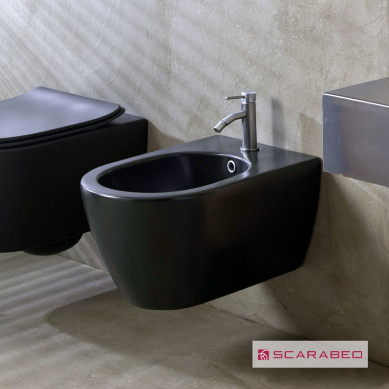 SCARABEO MOON CLEAN FLUSH ΚΡΕΜΑΣΤΟ ΜΠΙΝΤΕ, ARDESIA (Μαύρο Ματ), 5521-401