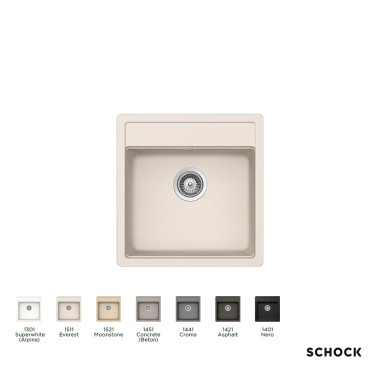 SCHOCK CRISTALITE MANHATTAN, ΕΝΘΕΤΟΣ ΓΡΑΝΙΤΕΝΙΟΣ ΝΕΡΟΧΥΤΗΣ ΚΟΥΖΙΝΑΣ, 49x51 CM, 30050-xxx