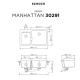 SCHOCK CRISTALITE MANHATTAN, ΕΝΘΕΤΟΣ ΓΡΑΝΙΤΕΝΙΟΣ ΝΕΡΟΧΥΤΗΣ ΝΙΠΤΗΡΑ, 86x50 cm, 30291-xxx