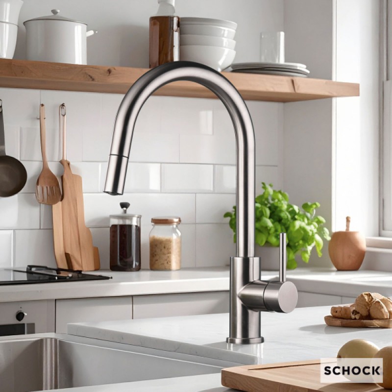 SCHOCK PRIMA, ΜΠΑΤΑΡΙΑ ΚΟΥΖΙΝΑΣ ΜΕ ΝΤΟΥΣ, INOX,  533120-110