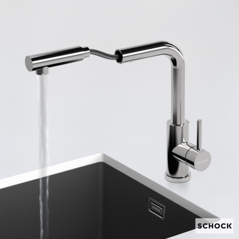 SCHOCK KANTUS, ΜΠΑΤΑΡΙΑ ΚΟΥΖΙΝΑΣ ΠΑΓΚΟΥ ΜΕ ΝΤΟΥΣ, INOX, 534120-110