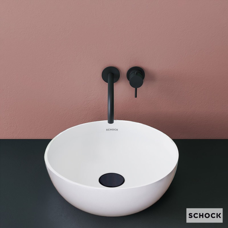 SCHOCK BATH BASIC ΕΠΙΚΑΘΗΜΕΝΟΣ ΝΙΠΤΗΡΑΣ, WHITE MATT, 60301-301