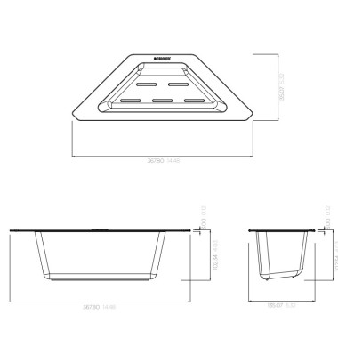 SCHOCK, ΜΠΩΛ ΓΩΝΙΑΚΟ ΚΡΕΜΑΣΤΟ ΑΝΘΡΑΚΙ ABS, 36.7x13.5 CM, MΑΥΡΟ, 629733