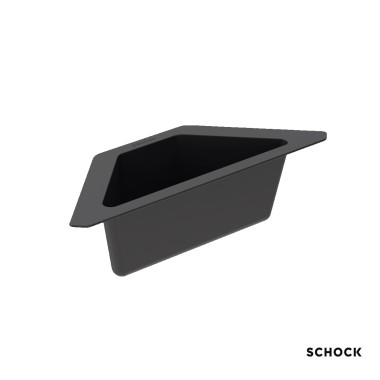 SCHOCK, ΜΠΩΛ ΓΩΝΙΑΚΟ ΚΡΕΜΑΣΤΟ ΑΝΘΡΑΚΙ ABS, 36.7x13.5 CM, MΑΥΡΟ, 629733