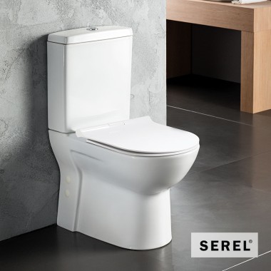 SEREL VELA 6712, ΛΕΚΑΝΗ ΠΙΣΩ/ΚΑΤΩΣΤΟΜΙΑ, ΚΑΛΥΜΜΑ SLIM SOFT CLOSE(ΑΠΟΣΠΩΜΕΝΟ), WHITE, 61 CM, 671200SC-300