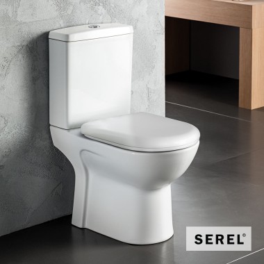 SEREL VELA 6746, ΛΕΚΑΝΗ ΠΙΣΩ/ΚΑΤΩΣΤΟΜΙΑ, ΚΑΛΥΜΜΑ ΑΠΛΟ, RIMLESS, 60 CM, 674600-300
