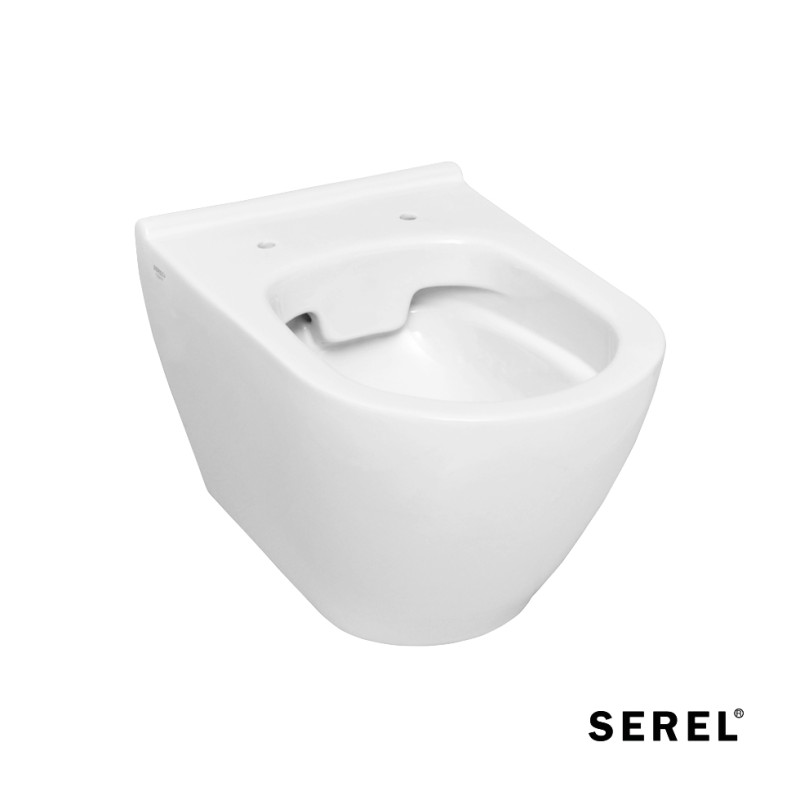 SEREL SMART SM 56, ΚΡΕΜΑΣΤΗ ΛΕΚΑΝΗ, ΚΑΛΥΜΜΑ SLIM SOFT CLOSE, RIMLESS, 52 CM, SM 5600SC-300