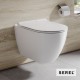 SEREL SMART SM 56, ΚΡΕΜΑΣΤΗ ΛΕΚΑΝΗ, ΚΑΛΥΜΜΑ SLIM SOFT CLOSE, RIMLESS, 52 CM, SM 5600SC-300