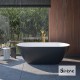 SIRENE CUSCO SOLID SURFACE, ΜΠΑΝΙΕΡΑ ΕΛΕΥΘΕΡΗΣ ΤΟΠΟΘΕΤΗΣΗΣ, BLACK/WHITE MATT SOLID SURFACE, CUS16585-401301 
