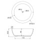 SIRENE CUSCO ROUND SOLID SURFACE, ΜΠΑΝΙΕΡΑ ΕΛΕΥΘΕΡΗΣ ΤΟΠΟΘΕΤΗΣΗΣ, WHITE MATT, CUSR153-301