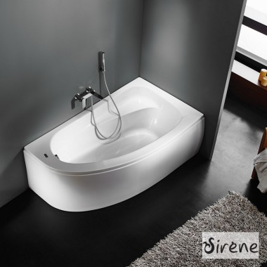 SIRENE MARINA L/R, ΜΠΑΝΙΕΡΑ ΓΩΝΑΙΚΗ, 160x90 L cm (180 lt), WHITE, MAR16090-1