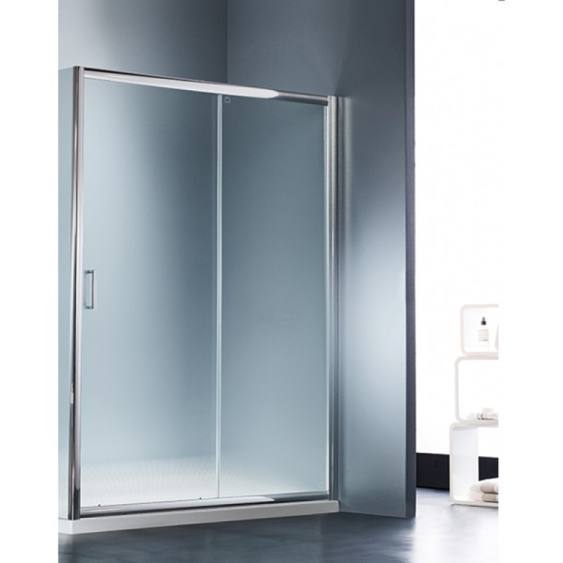 STARLET SLIDER 1+1, ΚΑΜΠΙΝΑ 1 ΣΤΑΘΕΡΟ ΚΑΙ 1 ΣΥΡΟΜΕΝΟ, CLEAN GLASS, BLACK MATT, 120 (117-121) CM, ΎΨΟΣ: 180 CM, SLS 120F-100