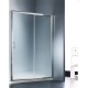 STARLET SLIDER 1+1, ΚΑΜΠΙΝΑ 1 ΣΤΑΘΕΡΟ ΚΑΙ 1 ΣΥΡΟΜΕΝΟ, CLEAN GLASS, BLACK MATT, 120 (117-121) CM, ΎΨΟΣ: 180 CM, SLS 120F-100