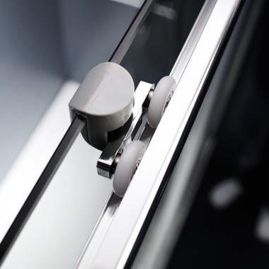 STARLET SLIDER 1+1, ΚΑΜΠΙΝΑ 1 ΣΤΑΘΕΡΟ ΚΑΙ 1 ΣΥΡΟΜΕΝΟ, CLEAN GLASS, CHROME, 130 (127-131) CM, ΎΨΟΣ: 180 CM, SLS 130S-100