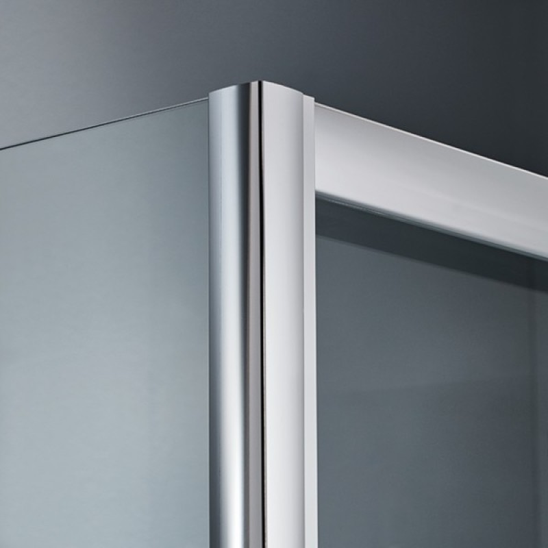 STARLET SLIDER 1+1, ΚΑΜΠΙΝΑ 1 ΣΤΑΘΕΡΟ ΚΑΙ 1 ΣΥΡΟΜΕΝΟ, CLEAN GLASS, CHROME, 110 (107-111) CM, ΎΨΟΣ: 180 CM, SLS 110S-100