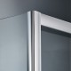 STARLET SLIDER 1+1, ΚΑΜΠΙΝΑ 1 ΣΤΑΘΕΡΟ ΚΑΙ 1 ΣΥΡΟΜΕΝΟ, CLEAN GLASS, CHROME, 110 (107-111) CM, ΎΨΟΣ: 180 CM, SLS 110S-100
