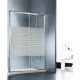 STARLET SLIDER 1+1, ΚΑΜΠΙΝΑ 1 ΣΤΑΘΕΡΟ ΚΑΙ 1 ΣΥΡΟΜΕΝΟ, CLEAN GLASS, CHROME, 110 (107-111) CM, ΎΨΟΣ: 180 CM, SLS 110S-100