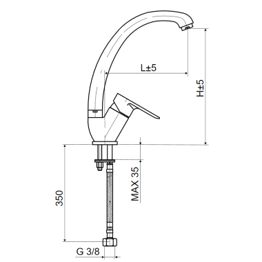 Slovarm Nobelia Μπαταρία Κουζίνας Chrome 480525