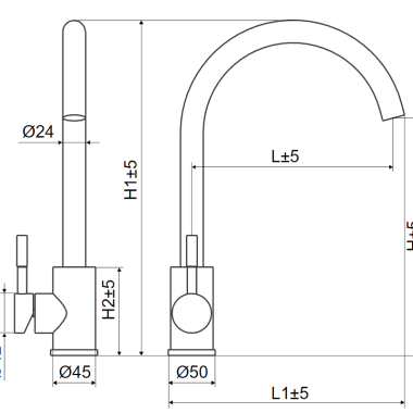 Slovarm Wanda Μπαταρία Κουζίνας Inox 486000