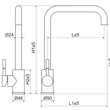 Slovarm Wanda Μπαταρία Κουζίνας Inox 486001