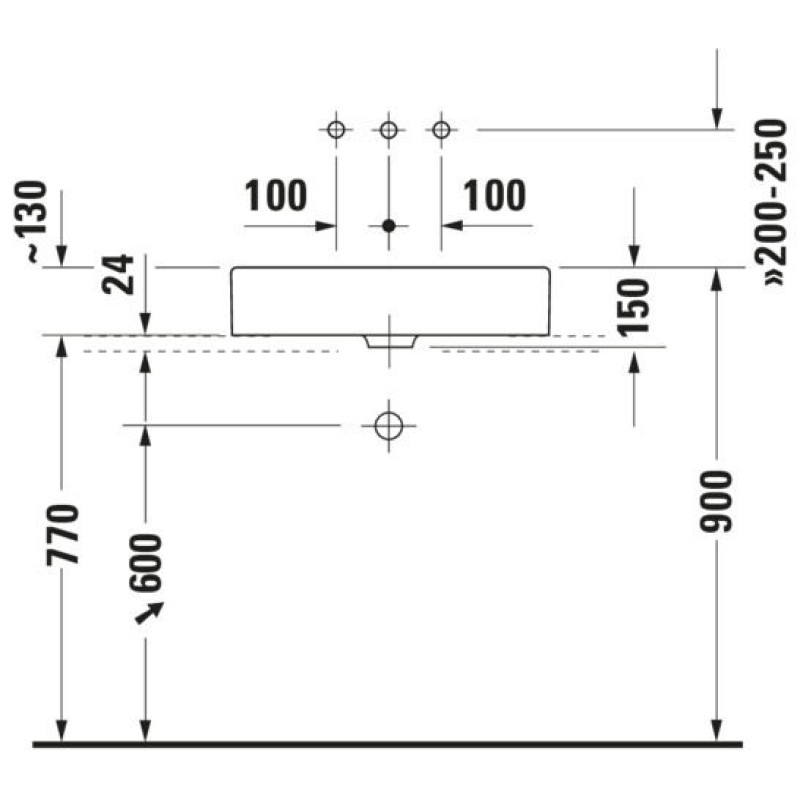 Νιπτήρας DURAVIT VERO 60X38 0455600000