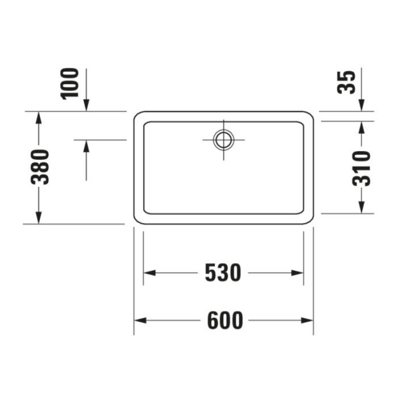 Νιπτήρας DURAVIT VERO 60X38 0455600000